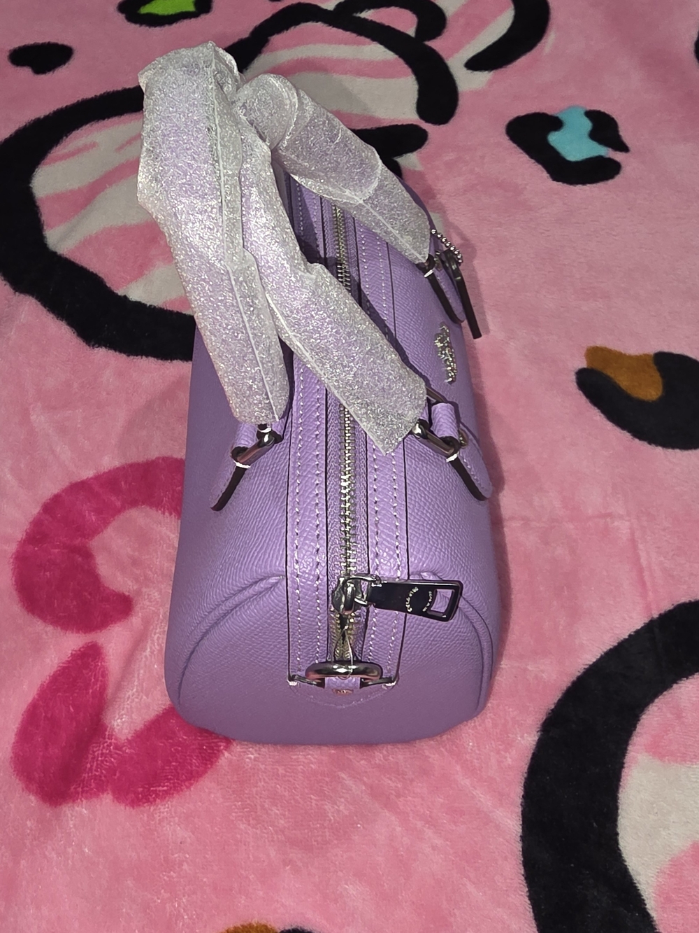 Coach Mini Rowan Purple New - Picture 2 of 5